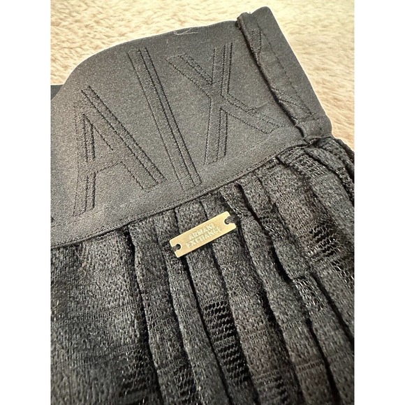 Armani Exchange Double Layered Semi See Through Maxi Skirt Sz 10 EUC Black - Picture 3 of 8